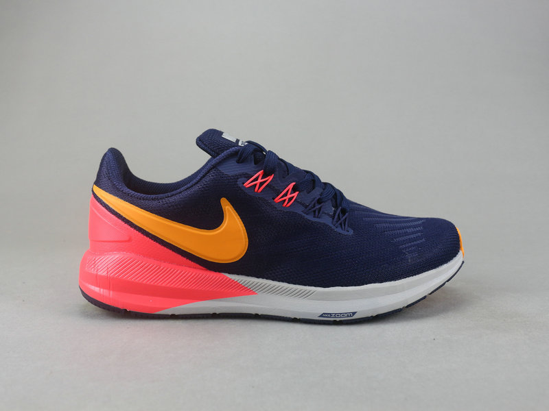 NIKE AIR ZOOM STRUCTURE 22 NAVY YELLOW PINK UNISEX RUNNING SHOES